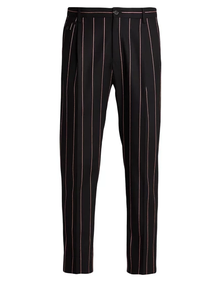 Мужские брюки Dolce & Gabbana Lorenz_SP в полоску, чёрные