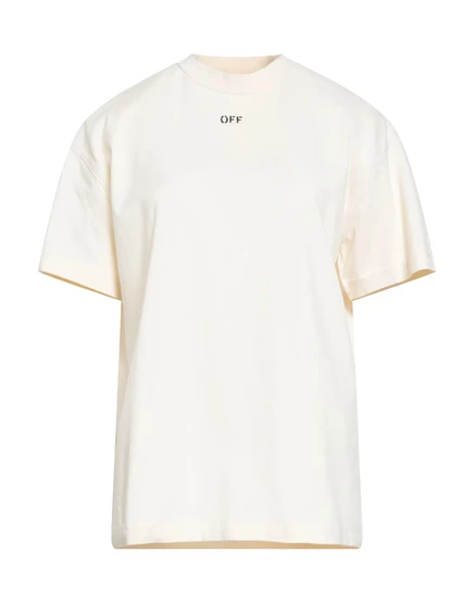 Женская футболка Off-White, кремовая