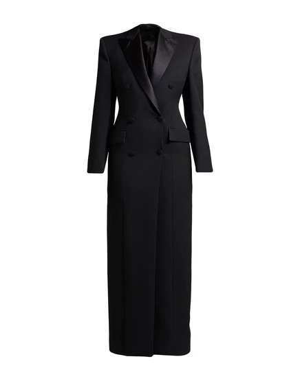 Женское двубортное пальто WARDROBE.NYC Papermag, чёрное