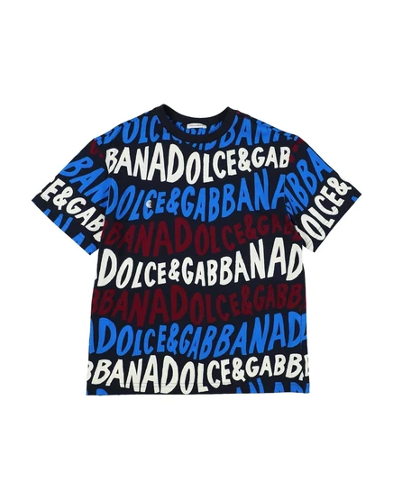 Мужская футболка Dolce & Gabbana JUNIOR, иссиня-чёрная