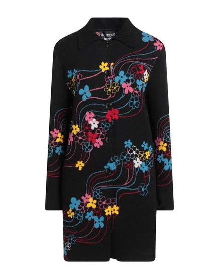 Женское пальто boutique moschino жаккард, черное