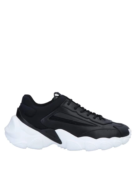 Мужские кожаные кеды Fila, чёрные
