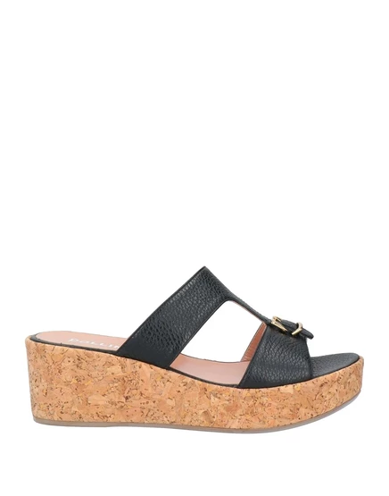 Женские сандалии Pollini WONDERWOMAN, танкетка, черные