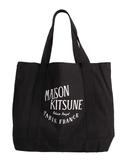 Женская сумка-шоппер Maison Kitsuné, черная