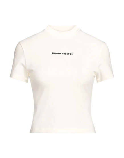 Женская футболка Heron Preston с логотипом, кремовая
