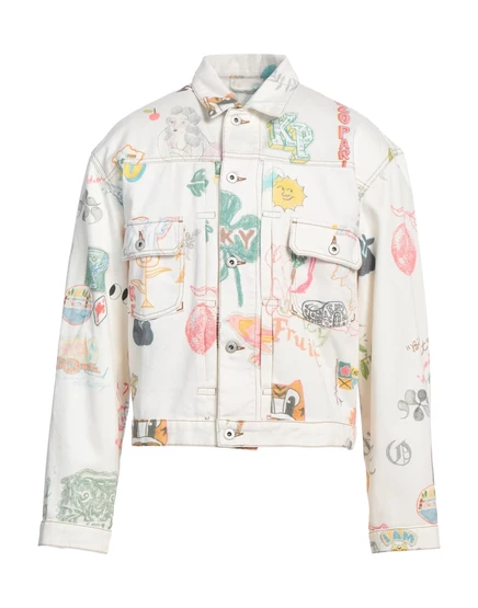 Мужская джинсовая куртка Kenzo, хлопок, белая