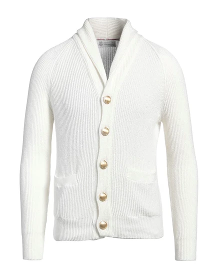 Мужской кардиган Brunello Cucinelli Lorenz_SP хлопок, слоновая кость