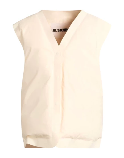 Женский утепленный жилет Jil Sander, кремовый