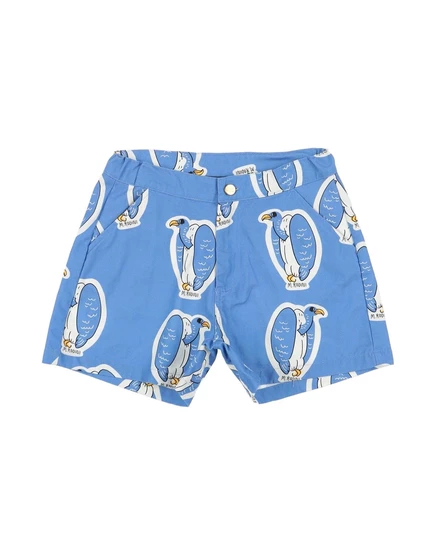 Шорты Mini Rodini Junior с карманами, голубые