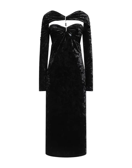 Женское платье миди VERSACE JEANS COUTURE PAPERMAG, черное
