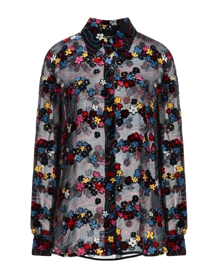 Женская блузка Boutique Moschino Papermag, темно-синяя
