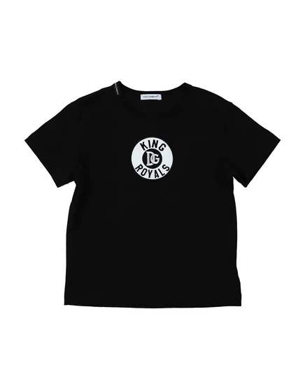 Женская футболка Dolce & Gabbana promotion_kid, хлопок, чёрная
