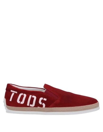 Кеды Tod's из замши, красные
