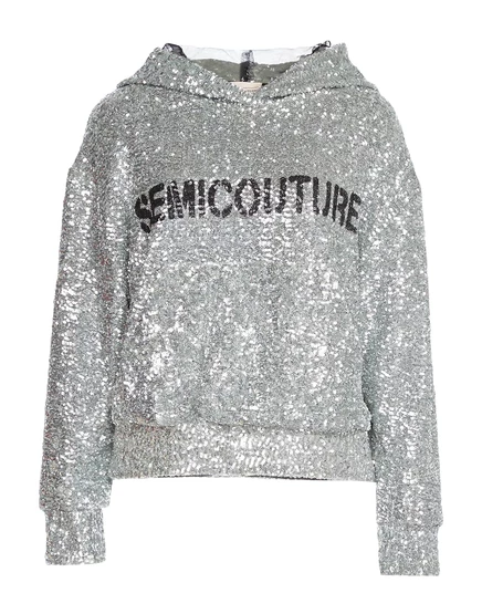 Женский свитшот Semicouture PAPERMAG, серебристый