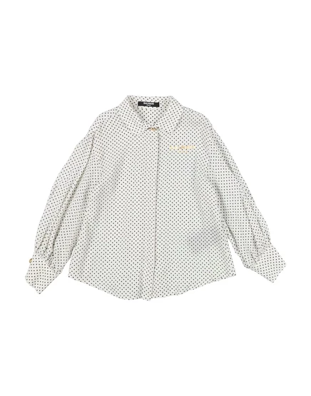 Детская рубашка Balmain KIDS, белая