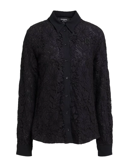 Женская кружевная рубашка Rochas Lorenz_SP, черная