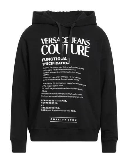 Толстовка Versace Jeans Couture с капюшоном, чёрная