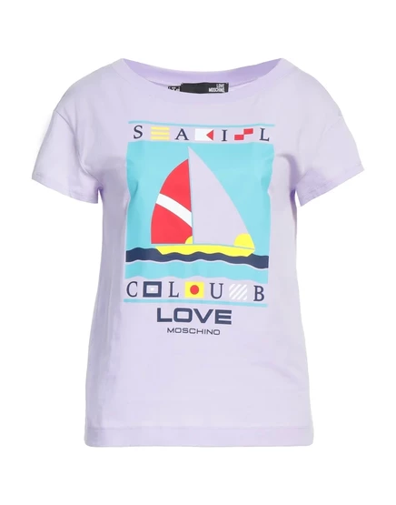 Женская футболка Love Moschino Lorenz_SP, сиреневая