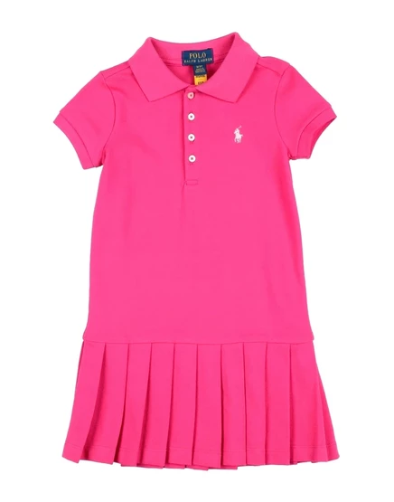 Платье для девочек Polo Ralph Lauren пике, фуксия