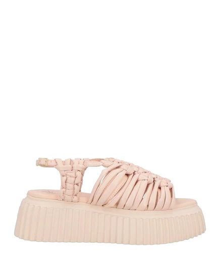 Женские босоножки AGL Sandals кожаные, светло-розовые