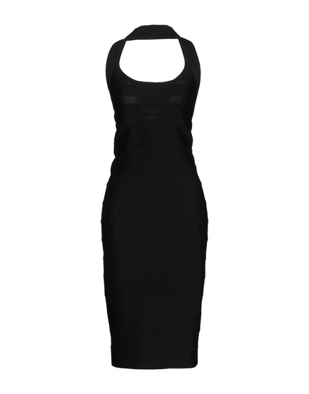 Женское платье Versace PAPERMAG миди трикотажное, чёрное