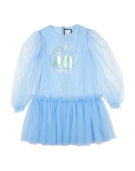 Детское платье Simonetta Junior из тюля, голубое