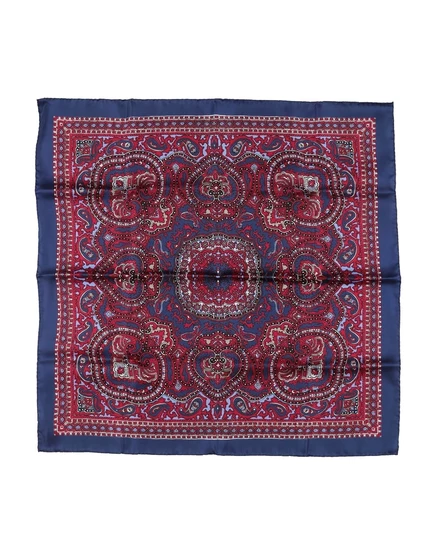 Мужской платок Canali шелк, пейсли, тёмно-синий
