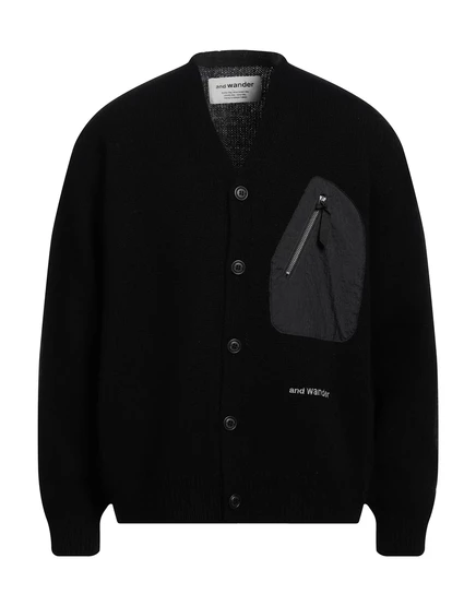 AND WANDER Cardigans чёрный