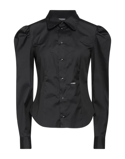 Женская рубашка DSquared2 HAMISH хлопковая, чёрная