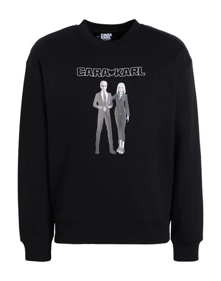 Женское худи Karl Lagerfeld с принтом, черное