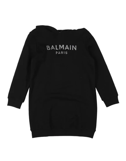 Платье для девочек Balmain флисовое, чёрное