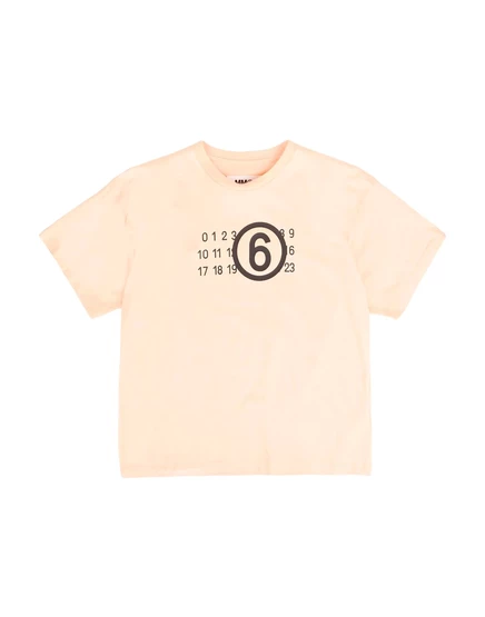 Футболка MM6 Maison Margiela Junior, абрикосовая
