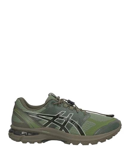 Мужские кроссовки Asics текстильные, зелёные милитари
