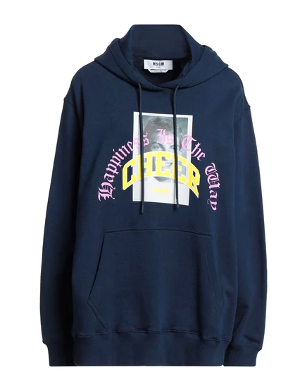 Женское худи MSGM WONDERWOMAN, тёмно-синее