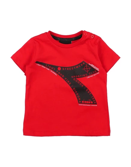 Мужская футболка Diadora promotion_baby хлопок с кнопками, красная