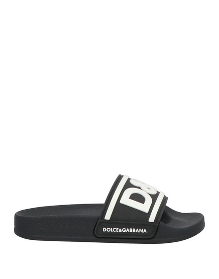 Детские шлепанцы Dolce & Gabbana KIDS, черные