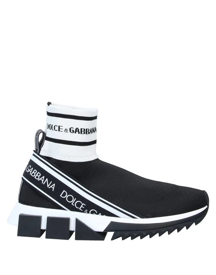 Женские высокие кроссовки Dolce & Gabbana Papermag, черные