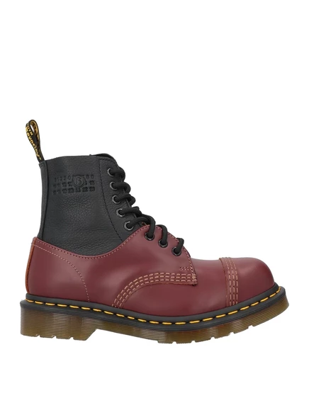 Женские ботильоны MM6 x Dr. Martens кожаные, чёрные