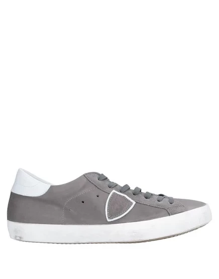 Кеды Philippe Model из кожи, свинцово-серые