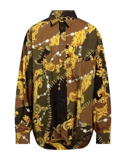 Рубашка Versace Jeans Couture оверсайз, верблюжья