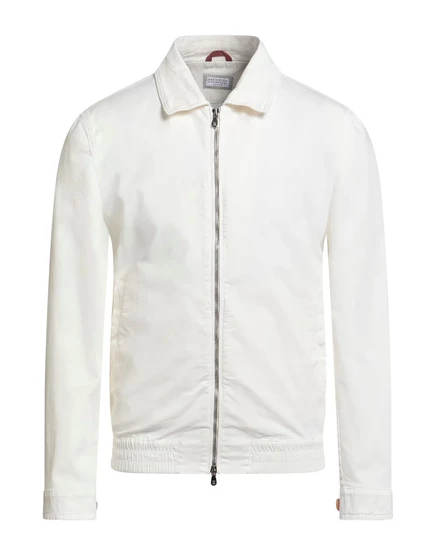 Мужская куртка Brunello Cucinelli Lorenz_SP харрингтон, слоновая кость
