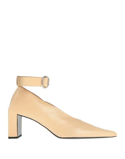 Женские туфли Jil Sander классические из кожи, бежевые