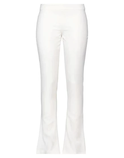 Женские брюки Balmain из шерсти клёш, белые