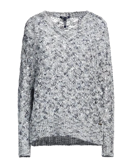 Женский свитер Woolrich v-образный вырез, иссиня-чёрный