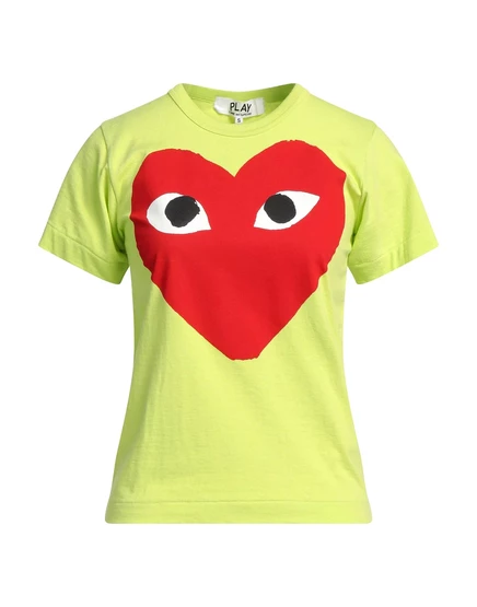 Женская футболка COMME des GARÇONS PLAY, лаймовая