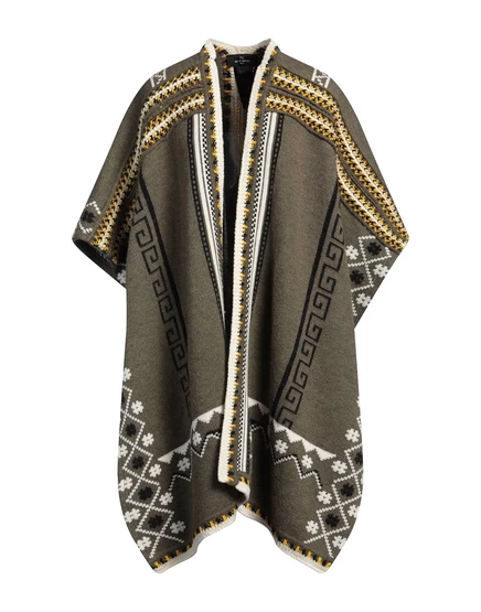 Женская накидка Etro жаккардовая, зелёный милитари