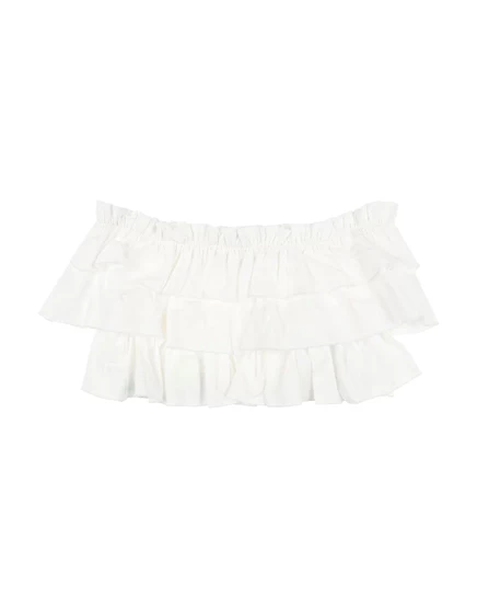 Женский топ Monnalisa Promotion Junior из хлопка, белый