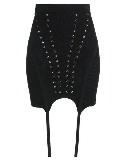 Женская мини-юбка Balmain Agata, черная