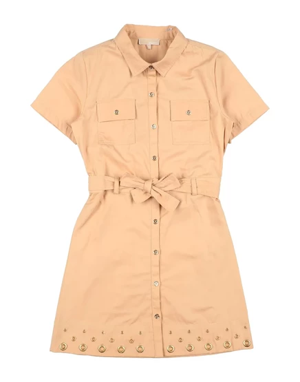 Детское платье Michael Kors Kids, хлопковое, бежевое