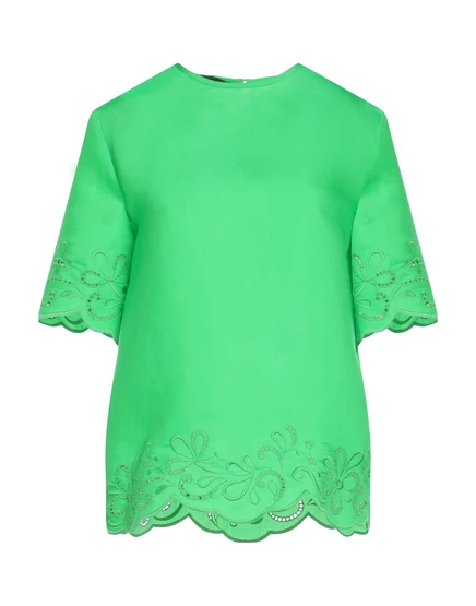 Женский атласный топ Boutique Moschino, зеленый